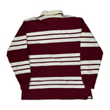 Studio Striped Rugby Shirt - XL Burgundy Cotton