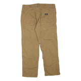 DICKIES Mens Regular Fit Beige Cotton Blend Zip Jeans W36 L29 Casual Workwear