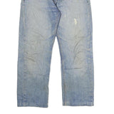 DICKIES Mens Slim Light Blue Cotton Denim Jeans W34 L32 Zip Classic Fit Workwear