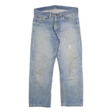 DICKIES Mens Slim Light Blue Cotton Denim Jeans W34 L32 Zip Classic Fit Workwear