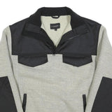 ATRIUM Mens Grey & Black Pullover Jacket XL Polyester Blend Contrast Panels Zip