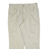 TOMMY HILFIGER Mens Beige Cotton Blend Regular Fit Straight Leg Trousers W40 L30
