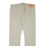 LEVI'S Mens Cotton Blend Beige Regular Straight Trousers W35 L30 Classic Zip