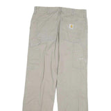 CARHARTT Mens Cotton Blend Beige Regular Fit Straight Trousers W34 L32 Workwear