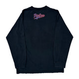 Union Jack Print Pipe Dream Graphic Long Sleeve T-Shirt - Large Black Cotton