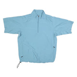 ADIDAS Mens Blue Athletic Jacket M Polyester Short Sleeve Zip Up Casual