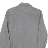 LEVI'S Mens Grey Denim Shirt S Button Long Sleeve Casual Cotton Blend