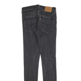 LEVI'S Mens Slim Black Denim Slim Jeans W32 L36 Stretch Cotton Blend