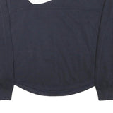 NIKE Womens Navy Blue Sweatshirt V-Neck M Cotton Blend Pullover