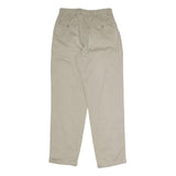 GAP Mens Relaxed Beige Cotton Blend Trousers W29 L32 Casual Zip Closure