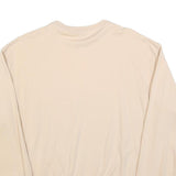 NIKE Womens Beige Crew Neck M Cotton Blend Lightweight Sweatshirt Pullover