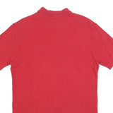 POLO RALPH LAUREN Mens Red Polo Shirt Short Sleeve Plain S Cotton Blend