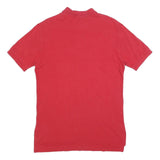 POLO RALPH LAUREN Mens Red Polo Shirt Short Sleeve Plain S Cotton Blend