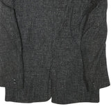 STUTZ Mens Grey Wool Blend Jacket S Woven Classic Button Closure Smart