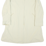 Womens Cream Button Jacket M Polyester Blend Plain Classic Regular Fit