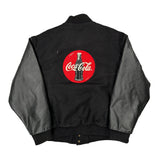 Enjoy Coca-Cola Graphic Varsity Jacket - XL Black Wool Blend