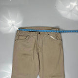 Dickies Trousers - 34W 30L Beige Cotton