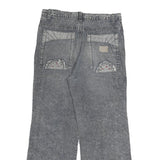 XIALONG Mens Relaxed Cotton Blend Jeans W30 L27 Grey Patchwork Zip Closure