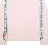 ELLESSE Womens Pink Long Sleeve Crew Neck Logo Print UK 14 Casual Cotton Blend