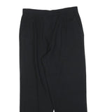 DONNY BROOK Womens Wool Black Relaxed Straight Trousers W32 L30 Smart Comfort