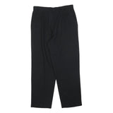 DONNY BROOK Womens Wool Black Relaxed Straight Trousers W32 L30 Smart Comfort