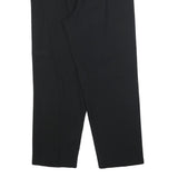 DONNY BROOK Womens Wool Black Relaxed Straight Trousers W32 L30 Smart Comfort
