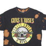 GUNS N ROSES Womens Black Tie Dye Graphic T-Shirt L Short Sleeve Crew Neck