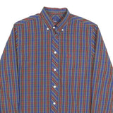 FRED PERRY Mens Blue Red Plaid Shirt S Classic Button-Down Collar Cotton Blend