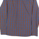 FRED PERRY Mens Blue Red Plaid Shirt S Classic Button-Down Collar Cotton Blend