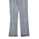 Womens Regular Fit Blue Denim Jeans W32 L32 Embroidered Back Pockets Zip Closure