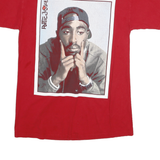 POETIC JUSTICE Mens Red Graphic T-Shirt M Short Sleeve Crew Neck Urban Style