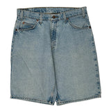 550 Orange Tab Levis Denim Shorts - 32W 10L Light Wash Cotton