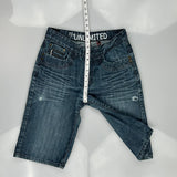 72 Unlimited Denim Shorts - 30W 14L Blue Cotton