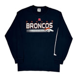 Denver Broncos Nfl Long Sleeve T-Shirt - Large Navy Cotton