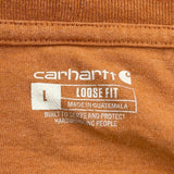 Carhartt T-Shirt - Large Orange Cotton