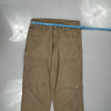 Carhartt Double Knee Carpenter Pants - 32W 34L Khaki Cotton