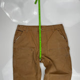 Carhartt Double Knee Carpenter Pants - 38W 31L Brown Cotton