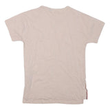 REEBOK Womens Beige Graphic T-Shirt M Short Sleeve Crew Neck Cotton Blend