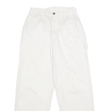 CAROLINA BLUES Womens Cotton White Classic Straight Trousers W26 L29 Casual