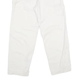 CAROLINA BLUES Womens Cotton White Classic Straight Trousers W26 L29 Casual