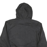 MEMBERS ONLY Mens Black Hooded Zip Jacket L Polyester Blend Plain Lightweight