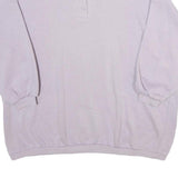 Womens White Cotton Blend Polo Collar 2XL Oversized Sweatshirt Relaxed Fit