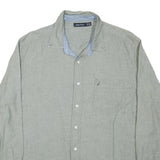 NAUTICA Mens Grey Cotton Blend Shirt 2XL Casual Long Sleeve Button