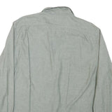 NAUTICA Mens Grey Cotton Blend Shirt 2XL Casual Long Sleeve Button