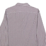 LYLE & SCOTT Mens Red & White Check Shirt M Button-Down Collar Cotton Blend