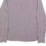 LYLE & SCOTT Mens Red & White Check Shirt M Button-Down Collar Cotton Blend