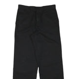 DICKIES Mens Cotton Blend Black Regular Straight Trousers W30 L30 Workwear Zip