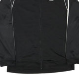 ADIDAS Mens Black & White Track Jacket M Polyester Blend Zip Athletic Sportswear