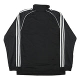 ADIDAS Mens Black & White Track Jacket M Polyester Blend Zip Athletic Sportswear