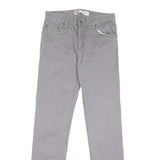 LEVI'S Mens Slim Grey Cotton Blend Slim Tapered Trousers W28 L30 Stylish Zip